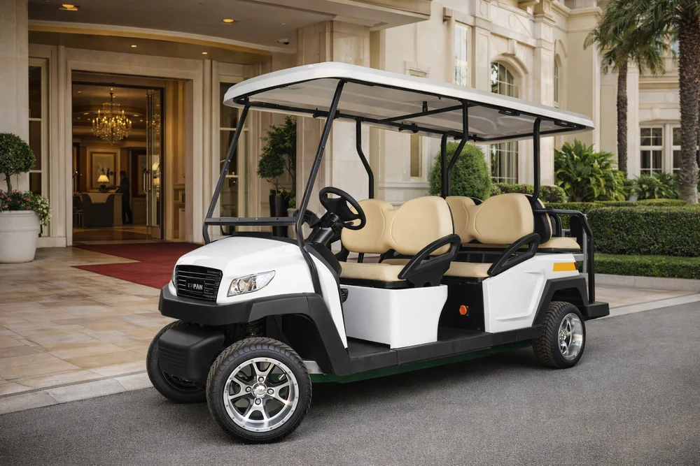 รถกอล์ฟไฟฟ้า 6 ที่นั่งเหมาะกับการรับ-ส่งแขก